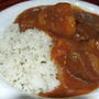 慌てて作ったすじ肉カレー