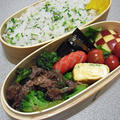 ブロッコリーと牛肉のオイスタース炒め弁当。窓辺のあんこ
