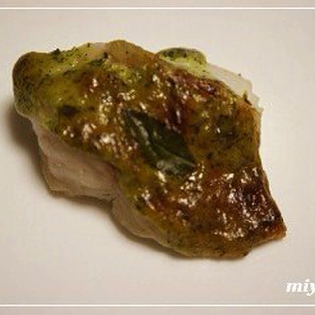 白身魚の木の芽みそマヨソースのせ♪