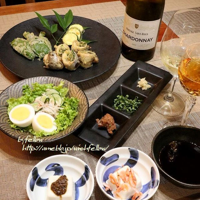 ◆鰯の大葉巻き天ぷらでひとりごはん♪～ゆるやか糖質制限6/3
