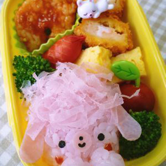 ピンクのアルパカ弁当