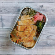12/16～12/20のお弁当（豚肉のはちみつ生姜焼き、青梗菜と豚肉のオイスターソース炒め、鶏ひき肉と大豆のケチャップ炒め、明太じゃがフライとから揚げ海苔弁当、ウインナー野菜炒め）