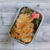 12/16～12/20のお弁当（豚肉のはちみつ生姜焼き、青梗菜と豚肉のオイスターソース炒め、鶏ひき肉と大豆のケチャップ炒め、明太じゃがフライとから揚げ海苔弁当、ウインナー野菜炒め）