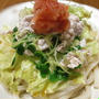 辛子明太子のせ豚しゃぶうどん♪