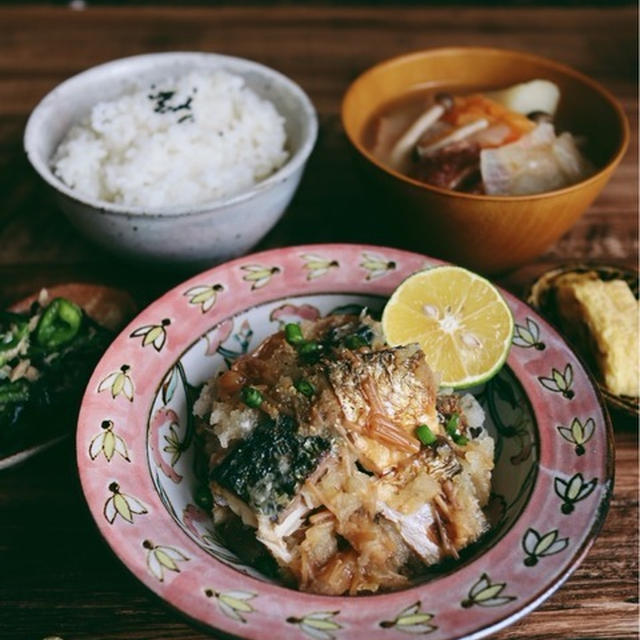鯖のなめたけおろし和え