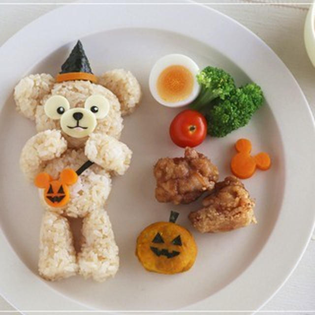 ダッフィーのハロウィンプレート＊キャラごはん