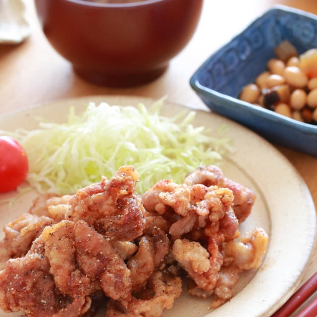 下味不要！豚コマのパリパリ揚げ