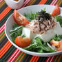 豆腐と水菜の韓国風サラダ