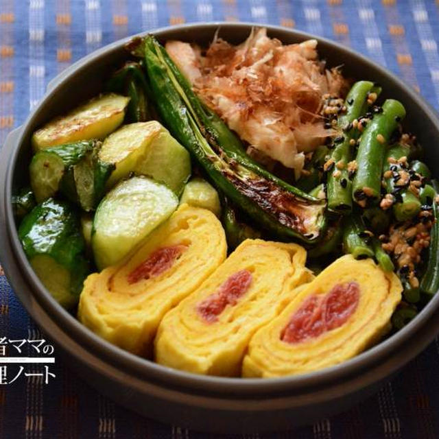 梅玉子とササミのおかか和えのお弁当