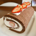 苺のココアロールケーキ♪ by bvividさん