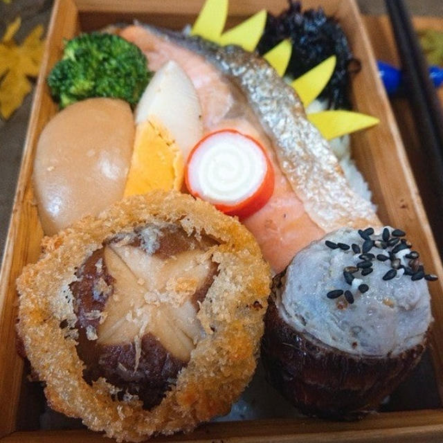 焼き鮭のっけ和風秋弁当〖のっけ弁〗  #平日お昼ご飯はお弁当or外食