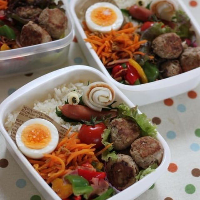 ｵﾊﾞｻﾝのキャラ弁　☆　鉄板ナポリタン♪