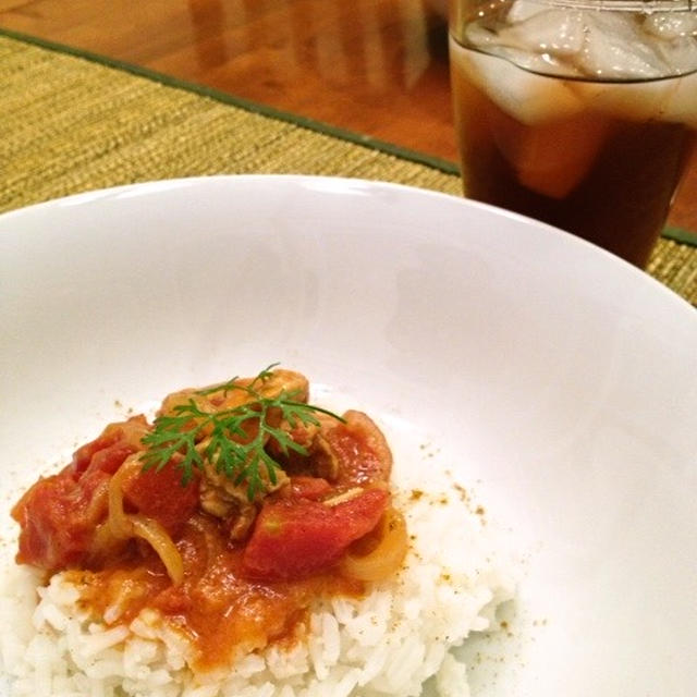 アメリカでおうちごはん　長女が作る　アジアン　ココナツカレー