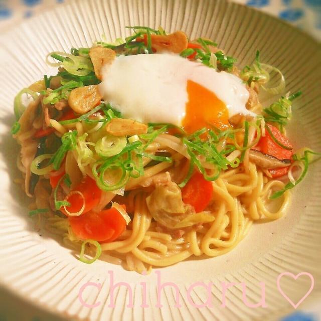 麺つゆで簡単♡美味し〜焼きラ〜メン♡