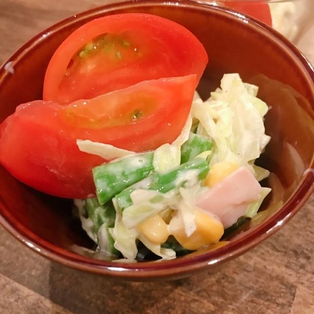 アスパラのカレー風味サラダ