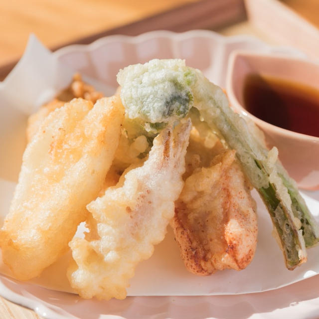 旬の味わい。春色天ぷらと天つゆのレシピ・作り方
