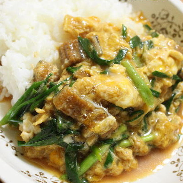 穴子の卵とじ丼　レシピ