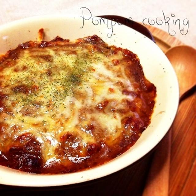 薩摩芋と挽肉のデミグラスグラタン