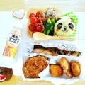 SSK燻製チーズとベーコンドレッシング」でパンダサラダ♪弁当♪