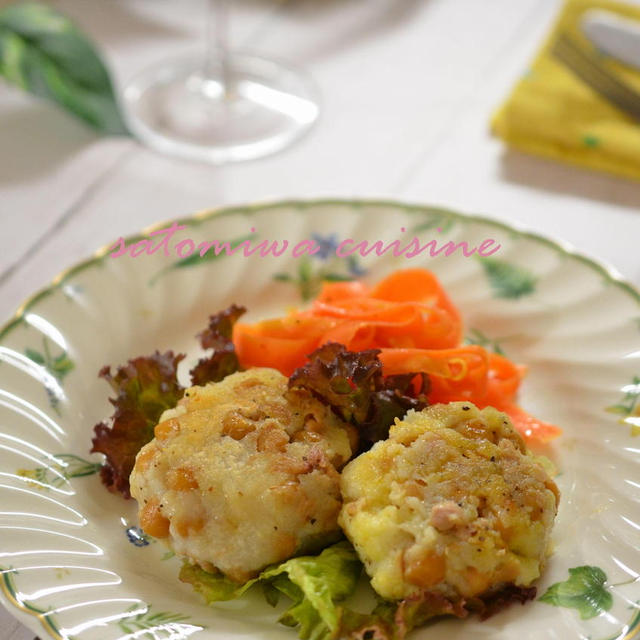 子供たちに大好評だった♡まぐろとひよこ豆のふんわりバーグ♬