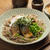 サバ納豆蕎麦の大根おろし味噌
