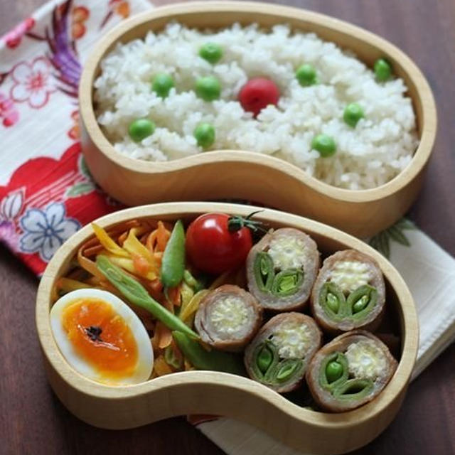お花の肉巻き ✿ まぐろｱﾎﾞｶﾄﾞ丼♪