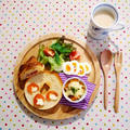 ■手作りバターで干し柿バターベーグルの朝ごはん