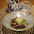 木耳と胡瓜の中華和え、真竹とししとうの梅肉和え、厚揚げの鰹味噌焼き、黒豆枝豆のしらす煮