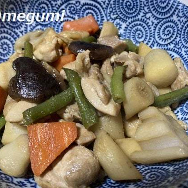 簡単に夕食を作れるニッスイ和風冷凍野菜で筑前煮を作りました。