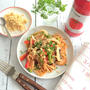 Spaghetti Neapolian with Cashew Cheeseスパゲッティナポリタンとカシューチーズ
