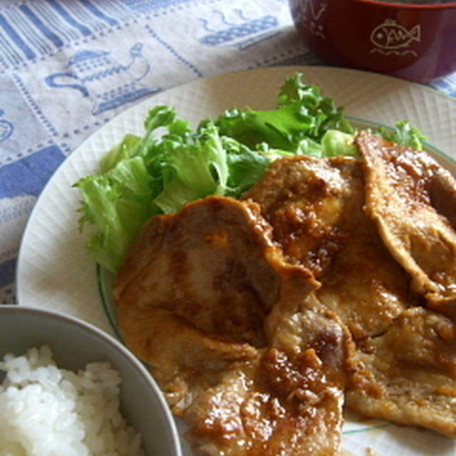 減塩醤油でしょうが焼き