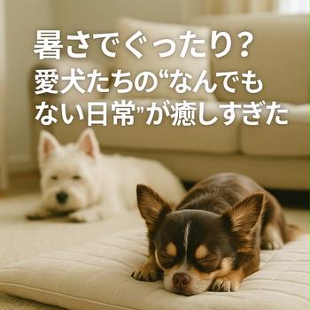 暑さでぐったり？愛犬たちの“なんでもない日常”が癒しすぎた