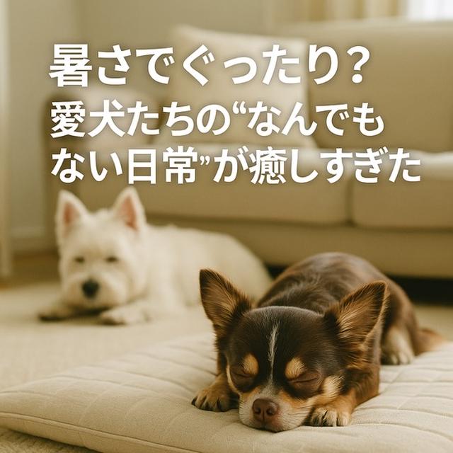 暑さでぐったり？愛犬たちの“なんでもない日常”が癒しすぎた