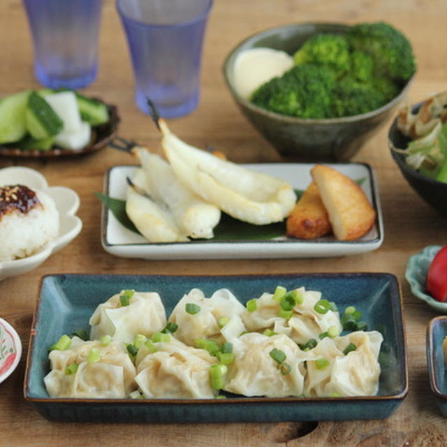 【おつまみごはん】豆腐入りシュウマイや小鉢いろいろ