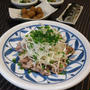 豚肉のスープしゃぶしゃぶとジュっとごま油♪イワシの塩煮で海苔巻き