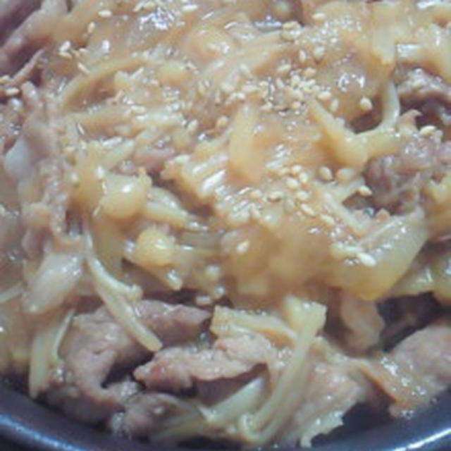 簡単♪トロウマ☆エノ玉豚丼☆