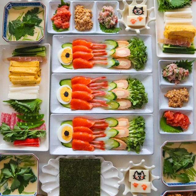 おうち手巻き寿司＊お刺身こいのぼりを作ってみました