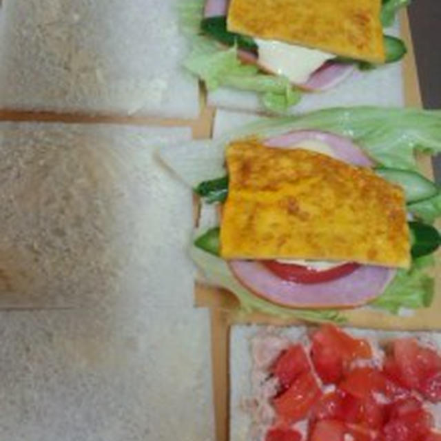 朝ごはん。サンドイッチ。