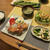 新作：キウイの角皿で唐揚の晩ご飯　と　虹　と　アルストロメリアの花♪