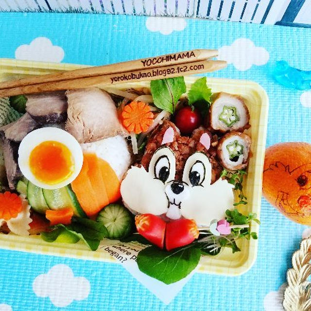 チップとデールキャラ弁♪