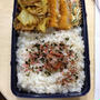 豚肉のカレー炒めとコロッケのお弁当