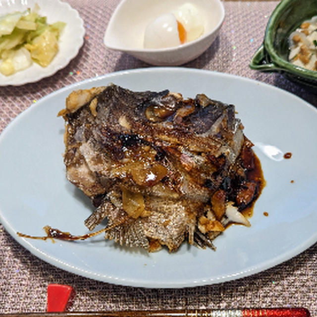 鯛のあら煮と東龍
