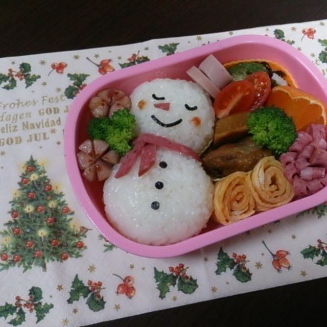 スノーマンのお弁当☆