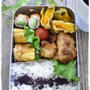 中学生男子弁当｜唐揚げとかぼちゃの天ぷら｜前日取り置き弁当
