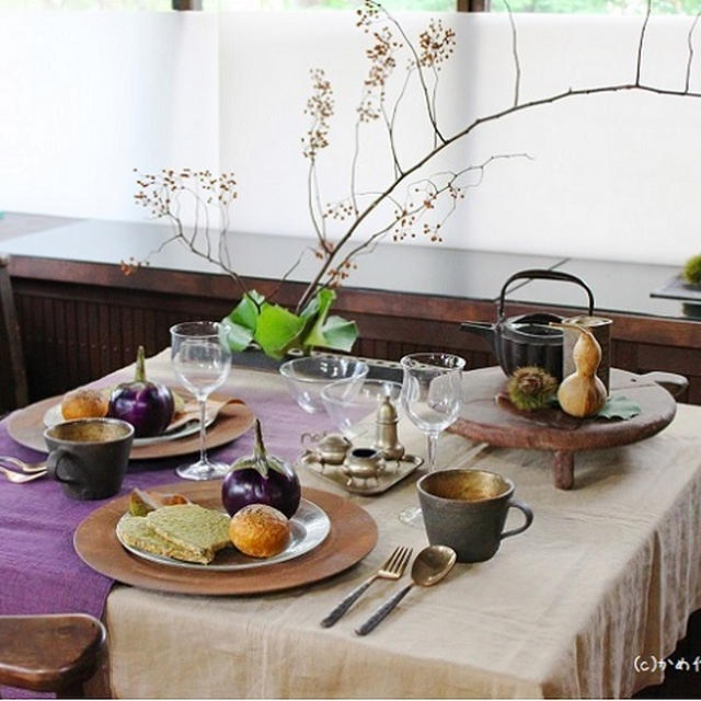 秋のテーブルコーディネート　「和の食卓でブランチ」