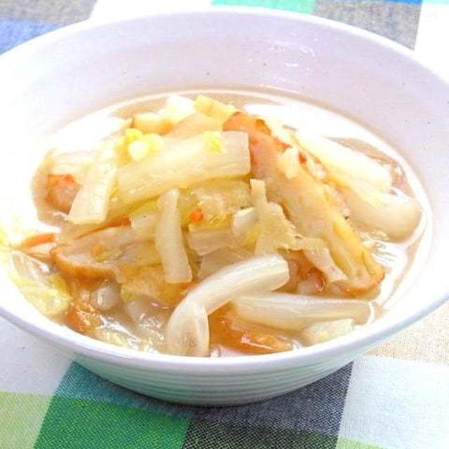 あと一品！のあったかおかず〜白菜とさつま揚げの煮びたし。