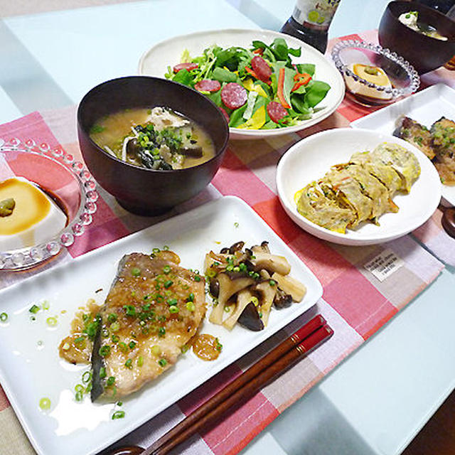 ブリのおろし生姜煮♪（献立・魚）