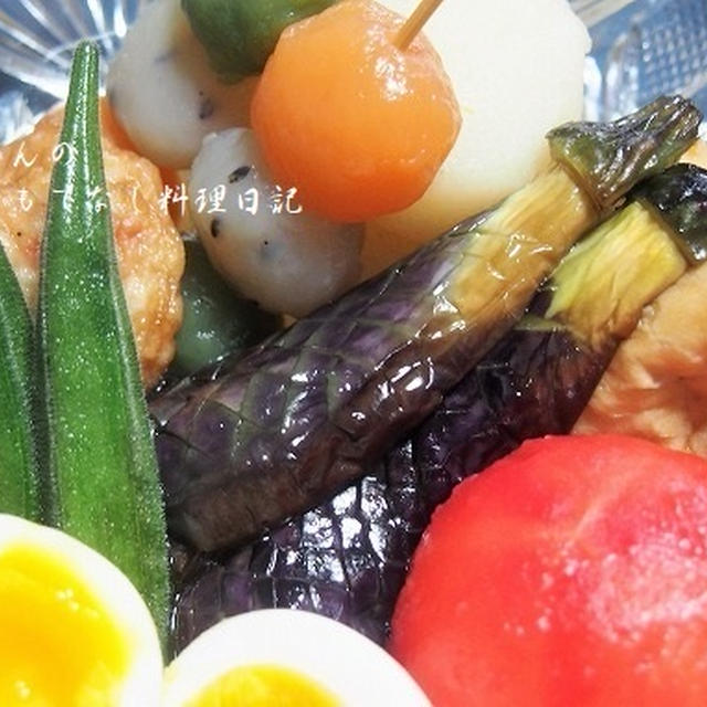 夏野菜の冷やしおでん！　キッコーマン「あごだししょうゆ」で鮮やかな仕上がり♪　　　＆琵琶湖に小旅行