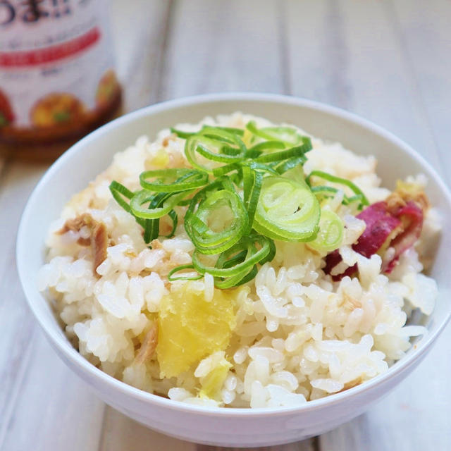 「これ!うま!!つゆ」で作る 簡単炊き込みご飯♪ ＊まるごとさつまいもとツナ缶の炊き込みご飯＊