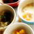 266日目-3　ご飯80g+はんぺんとなすとピーマンの胡麻味噌炒め+ホワイトシチュー（豆乳）+かぼちゃのピーナッツサラダ+デラウェア